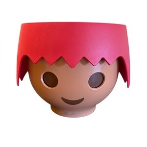 Lechuza OJO Self Watering Planter Small Flower Plant Pot Indoor Fire Red